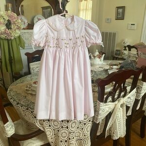 Custom Made Hand-smocked Girls Dress size 4